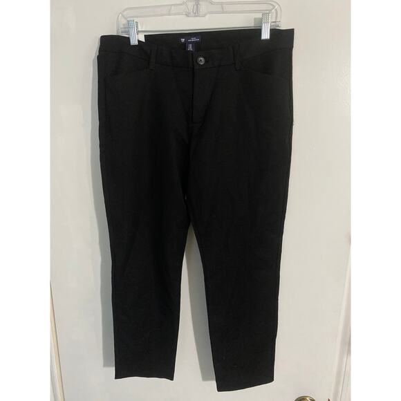 Gap Slim City ankle pants NEW women’s size 12 black stretch basic minimalist - Picture 2 of 6